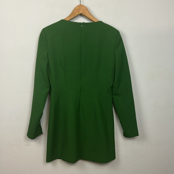 Zara Tailored Green Long Sleeve Mini Dress Sz M - Picture 13 of 16